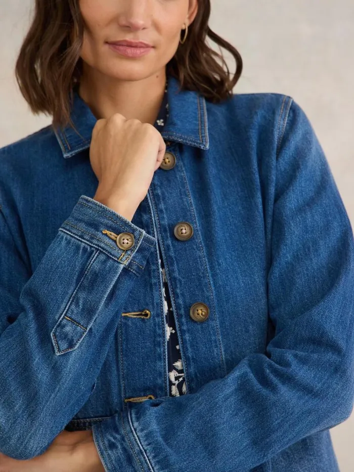 White Stuff COATS and JACKETS Carrie Denim Jacket Mid Denim 8211 Women White Stuff COATS and JACKETS Carrie Denim Jacket Mid Denim 8211 Women