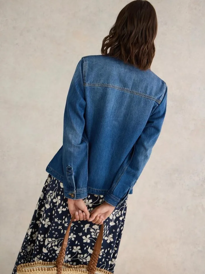 White Stuff COATS and JACKETS Carrie Denim Jacket Mid Denim 8211 Women White Stuff COATS and JACKETS Carrie Denim Jacket Mid Denim 8211 Women