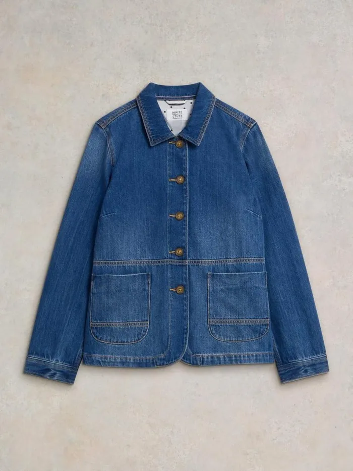 White Stuff COATS and JACKETS Carrie Denim Jacket Mid Denim 8211 Women White Stuff COATS and JACKETS Carrie Denim Jacket Mid Denim 8211 Women