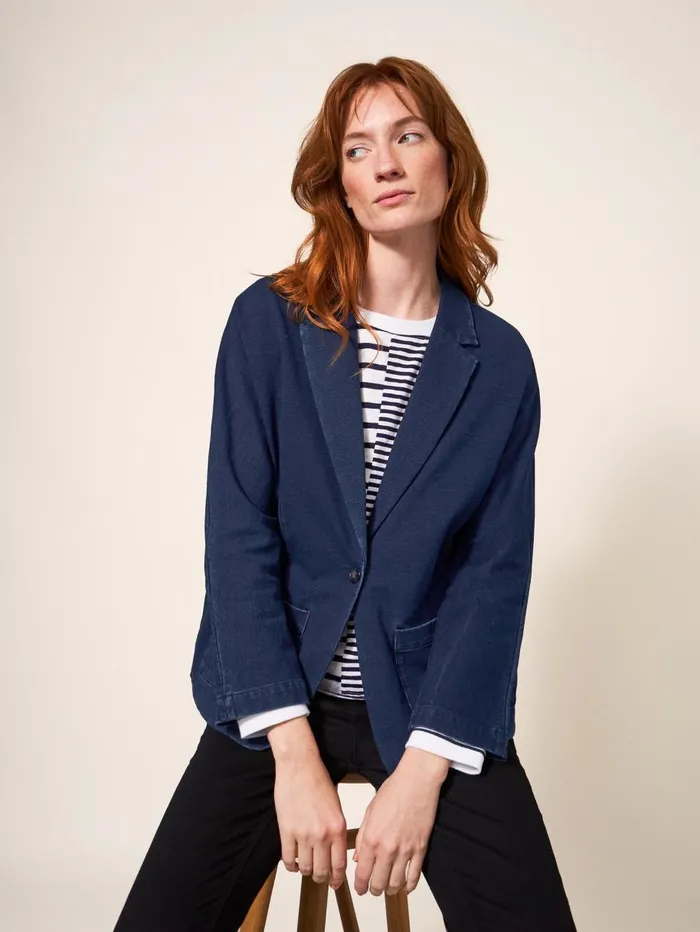 White Stuff COATS and JACKETS Daphne Jersey Blazer Dk Denim 8211 Women White Stuff COATS and JACKETS Daphne Jersey Blazer Dk Denim 8211 Women