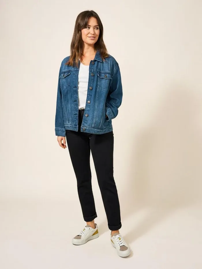 White Stuff COATS and JACKETS Dayton Denim Cotton Jacket Mid Denim 8211 Women White Stuff COATS and JACKETS Dayton Denim Cotton Jacket Mid Denim 8211 Women