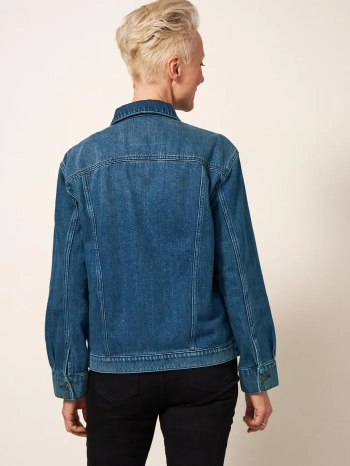 White Stuff COATS and JACKETS Dayton Denim Cotton Jacket Mid Denim 8211 Women White Stuff COATS and JACKETS Dayton Denim Cotton Jacket Mid Denim 8211 Women