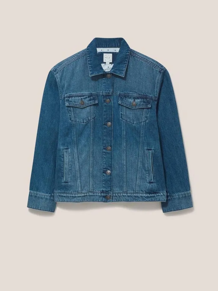 White Stuff COATS and JACKETS Dayton Denim Cotton Jacket Mid Denim 8211 Women White Stuff COATS and JACKETS Dayton Denim Cotton Jacket Mid Denim 8211 Women