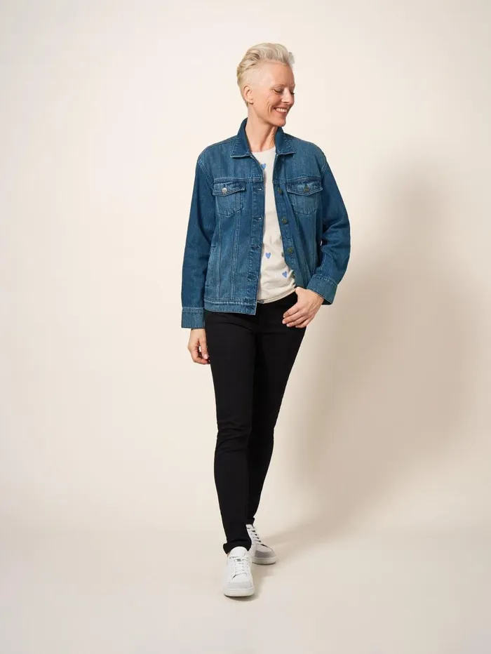 White Stuff COATS and JACKETS Dayton Denim Cotton Jacket Mid Denim 8211 Women White Stuff COATS and JACKETS Dayton Denim Cotton Jacket Mid Denim 8211 Women