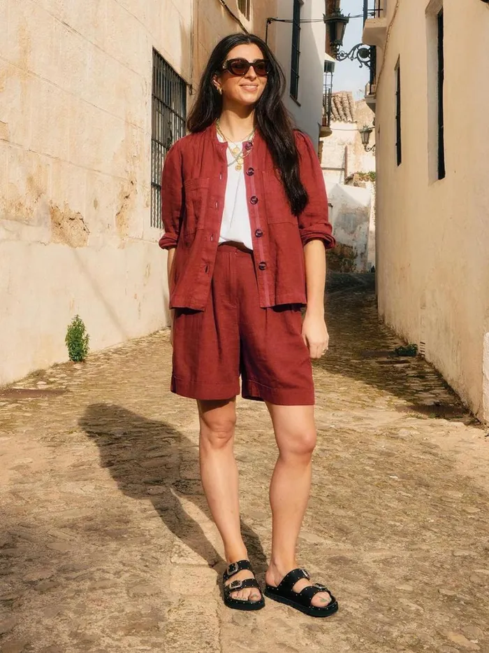 White Stuff COATS and JACKETS Delilah Linen Jacket Dk Red 8211 Women White Stuff COATS and JACKETS Delilah Linen Jacket Dk Red 8211 Women