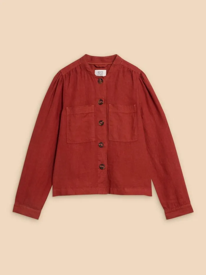 White Stuff COATS and JACKETS Delilah Linen Jacket Dk Red 8211 Women White Stuff COATS and JACKETS Delilah Linen Jacket Dk Red 8211 Women