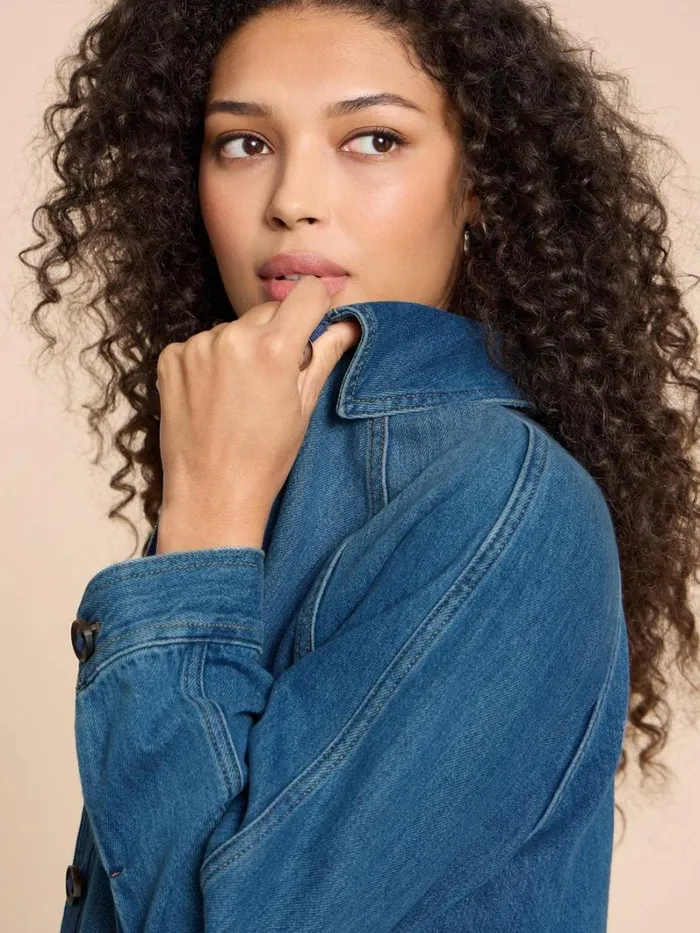 White Stuff COATS and JACKETS Eden Denim Relaxed Jacket Mid Denim 8211 Women White Stuff COATS and JACKETS Eden Denim Relaxed Jacket Mid Denim 8211 Women