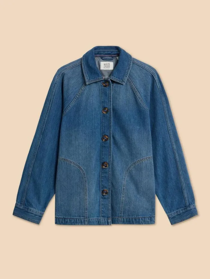 White Stuff COATS and JACKETS Eden Denim Relaxed Jacket Mid Denim 8211 Women White Stuff COATS and JACKETS Eden Denim Relaxed Jacket Mid Denim 8211 Women