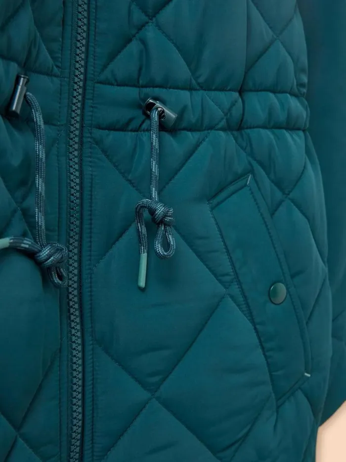 White Stuff COATS and JACKETS Emilia Quilted Long Sleeve Coat Dk Teal 8211 Women White Stuff COATS and JACKETS Emilia Quilted Long Sleeve Coat Dk Teal 8211 Women