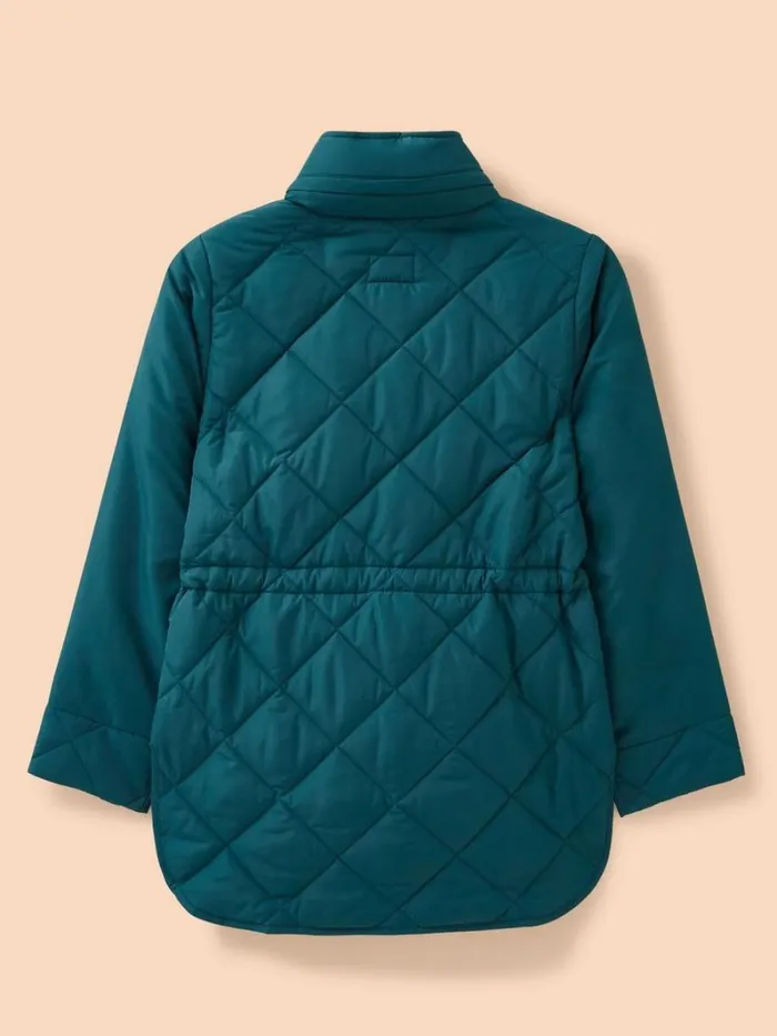 White Stuff COATS and JACKETS Emilia Quilted Long Sleeve Coat Dk Teal 8211 Women White Stuff COATS and JACKETS Emilia Quilted Long Sleeve Coat Dk Teal 8211 Women