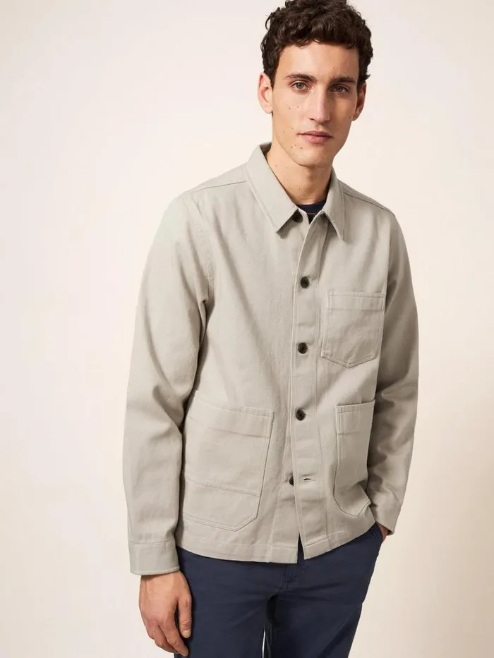 White Stuff COATS and JACKETS Fabien Chore Jacket Light Natural 8211 Men White Stuff COATS and JACKETS Fabien Chore Jacket Light Natural 8211 Men