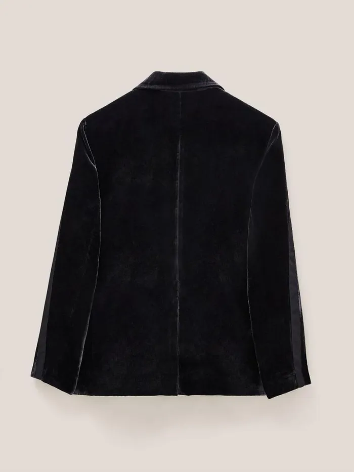 White Stuff COATS and JACKETS Jenny Velvet Blazer Pure Black 8211 Women White Stuff COATS and JACKETS Jenny Velvet Blazer Pure Black 8211 Women