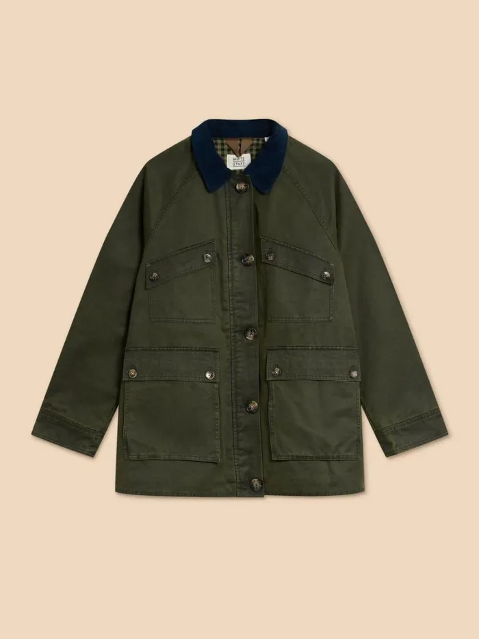 White Stuff COATS and JACKETS Juniper Cotton Jacket Khaki Green 8211 Women White Stuff COATS and JACKETS Juniper Cotton Jacket Khaki Green 8211 Women