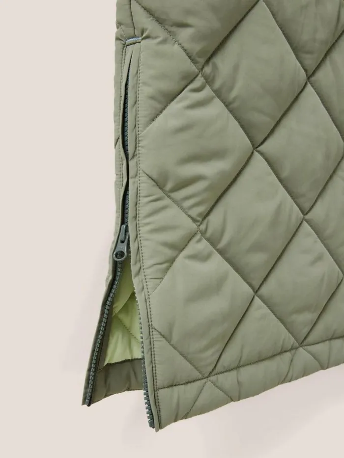 White Stuff COATS and JACKETS Lorena Quilted Coat Mid Green 8211 Women White Stuff COATS and JACKETS Lorena Quilted Coat Mid Green 8211 Women