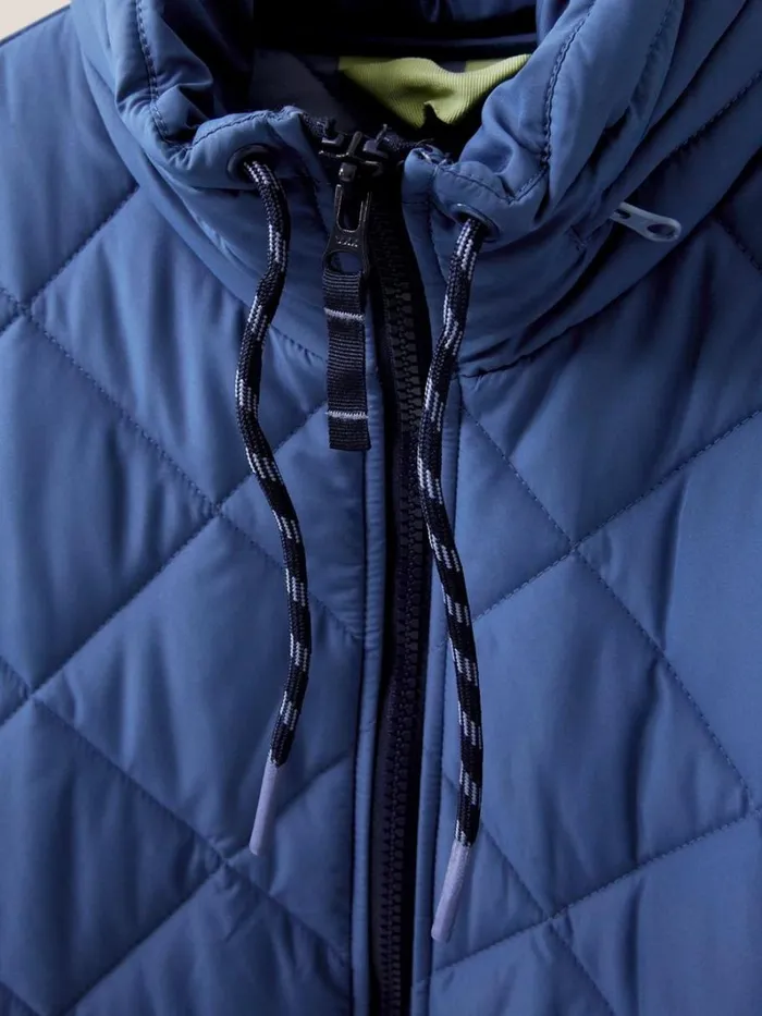 White Stuff COATS and JACKETS Lorena Quilted Hooded Coat Mid Blue 8211 Women White Stuff COATS and JACKETS Lorena Quilted Hooded Coat Mid Blue 8211 Women