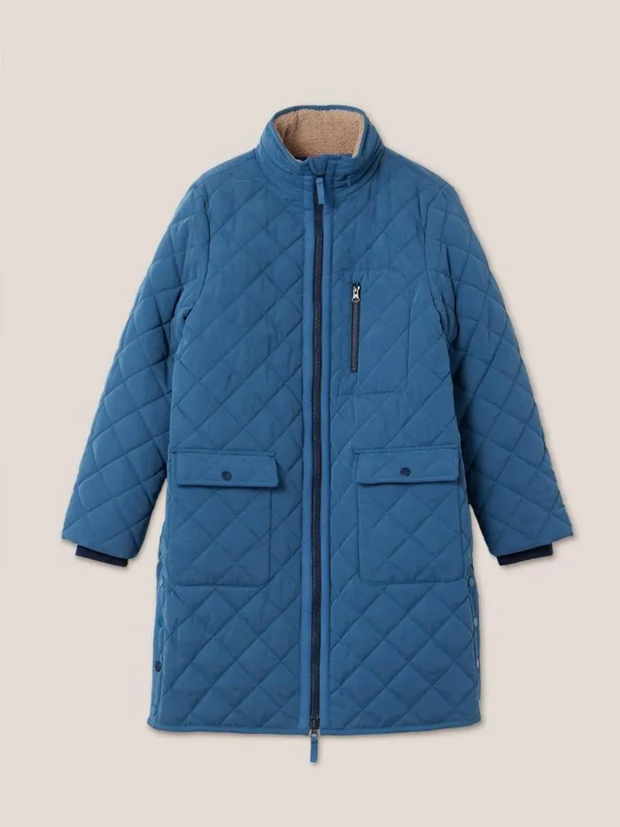 White Stuff COATS and JACKETS Luckie Coat Mid Blue 8211 Women White Stuff COATS and JACKETS Luckie Coat Mid Blue 8211 Women