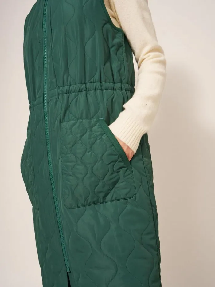 White Stuff COATS and JACKETS Maddison Quilted Gilet Mid Green 8211 Women White Stuff COATS and JACKETS Maddison Quilted Gilet Mid Green 8211 Women