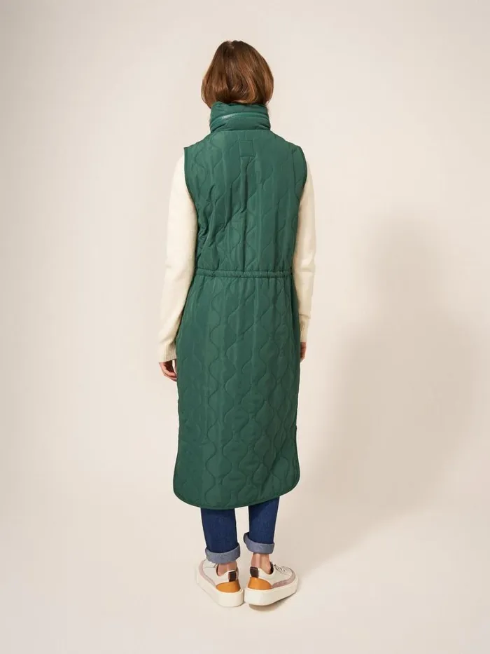 White Stuff COATS and JACKETS Maddison Quilted Gilet Mid Green 8211 Women White Stuff COATS and JACKETS Maddison Quilted Gilet Mid Green 8211 Women