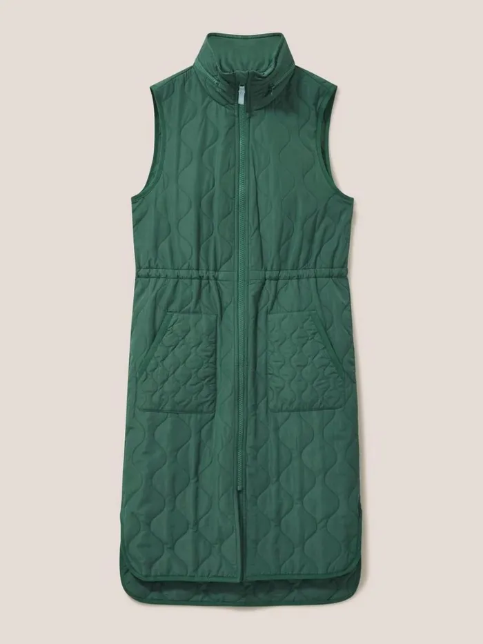 White Stuff COATS and JACKETS Maddison Quilted Gilet Mid Green 8211 Women White Stuff COATS and JACKETS Maddison Quilted Gilet Mid Green 8211 Women