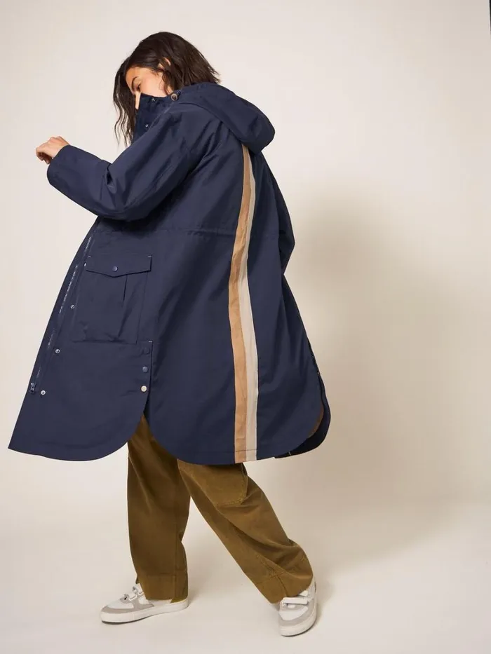 White Stuff COATS and JACKETS Millie Waterproof Coat Navy Multi 8211 Women White Stuff COATS and JACKETS Millie Waterproof Coat Navy Multi 8211 Women