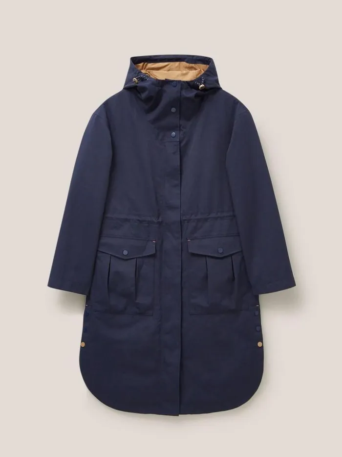 White Stuff COATS and JACKETS Millie Waterproof Coat Navy Multi 8211 Women White Stuff COATS and JACKETS Millie Waterproof Coat Navy Multi 8211 Women