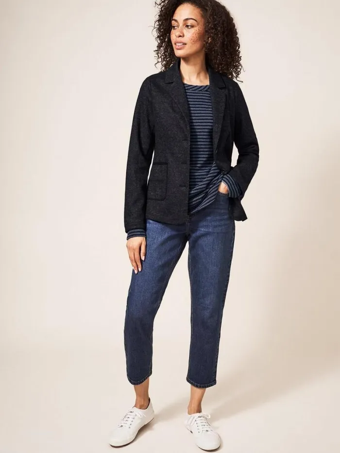 White Stuff COATS and JACKETS Olivia Wool Mix Blazer Grey Multi 8211 Women