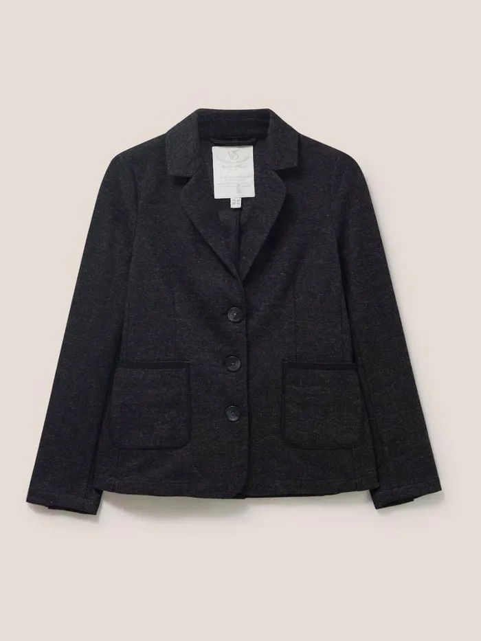 White Stuff COATS and JACKETS Olivia Wool Mix Blazer Grey Multi 8211 Women White Stuff COATS and JACKETS Olivia Wool Mix Blazer Grey Multi 8211 Women