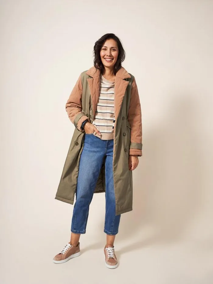 White Stuff COATS and JACKETS Peyton Quilted Mac Natural Multi 8211 Women
