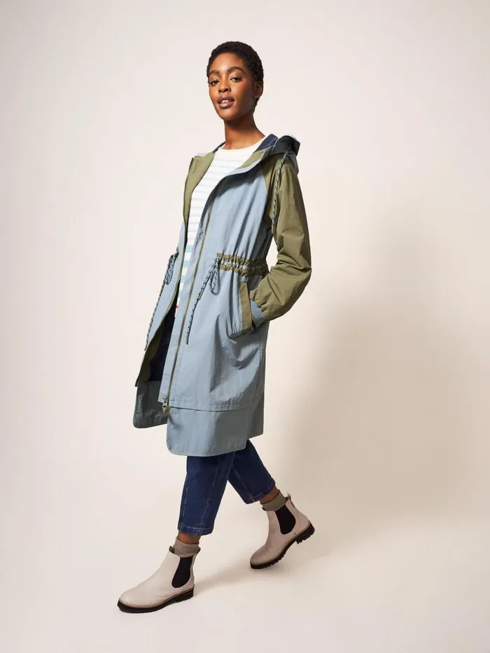 White Stuff COATS and JACKETS Quinn Parka Blue Multi 8211 Women White Stuff COATS and JACKETS Quinn Parka Blue Multi 8211 Women