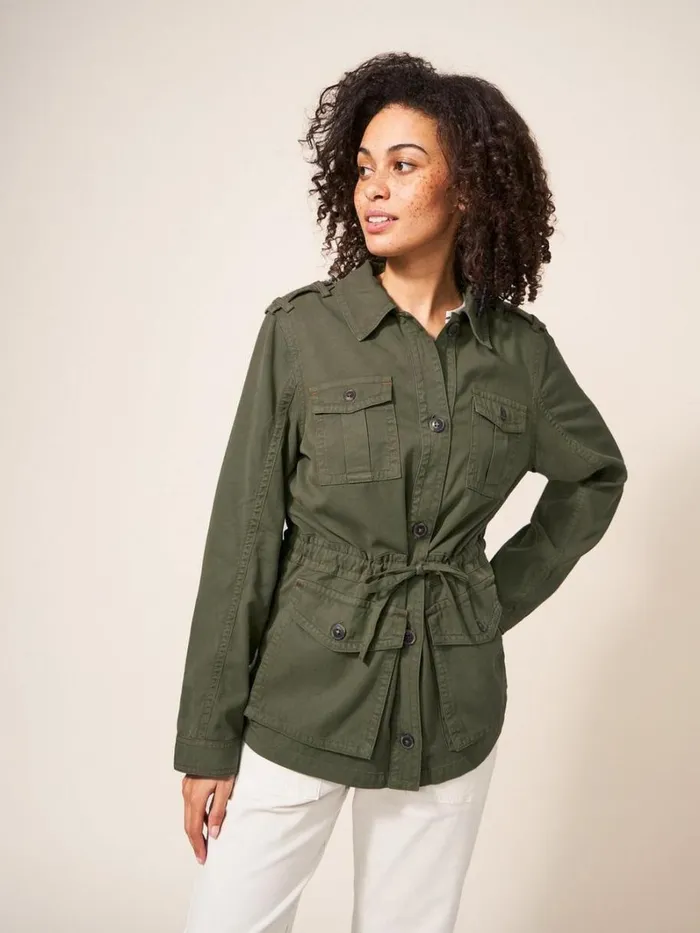 White Stuff COATS and JACKETS Sadie Jacket Khaki Green 8211 Women