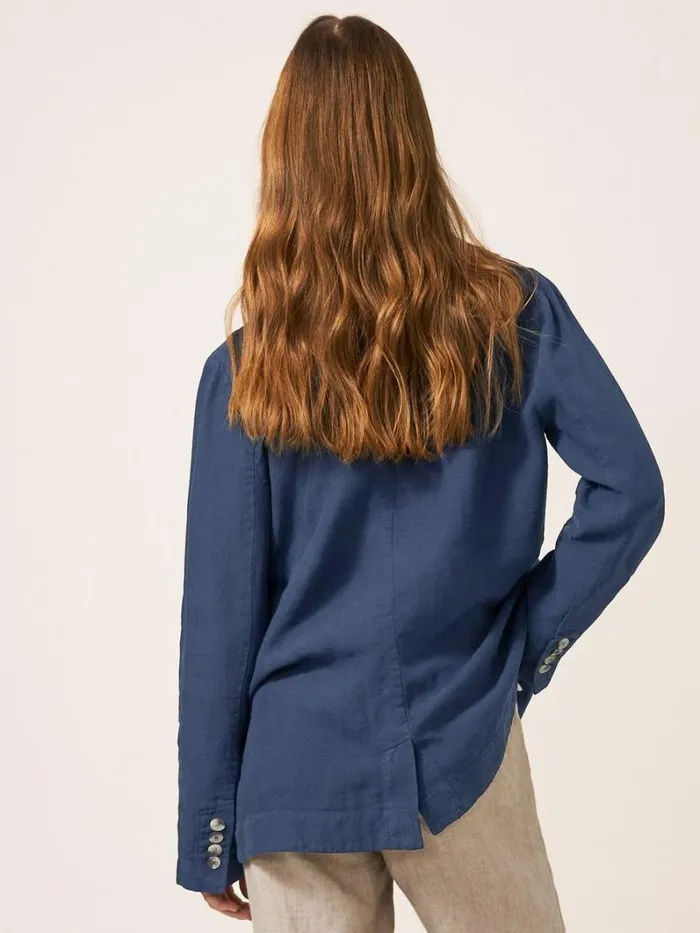 White Stuff COATS and JACKETS Scarlett Linen Blend Blazer Dark Navy 8211 Women White Stuff COATS and JACKETS Scarlett Linen Blend Blazer Dark Navy 8211 Women
