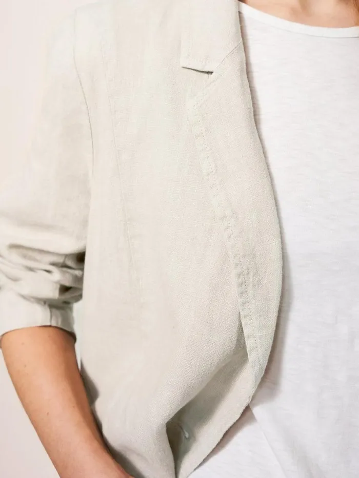 White Stuff COATS and JACKETS Scarlett Linen Blend Blazer Light Natural 8211 Women White Stuff COATS and JACKETS Scarlett Linen Blend Blazer Light Natural 8211 Women