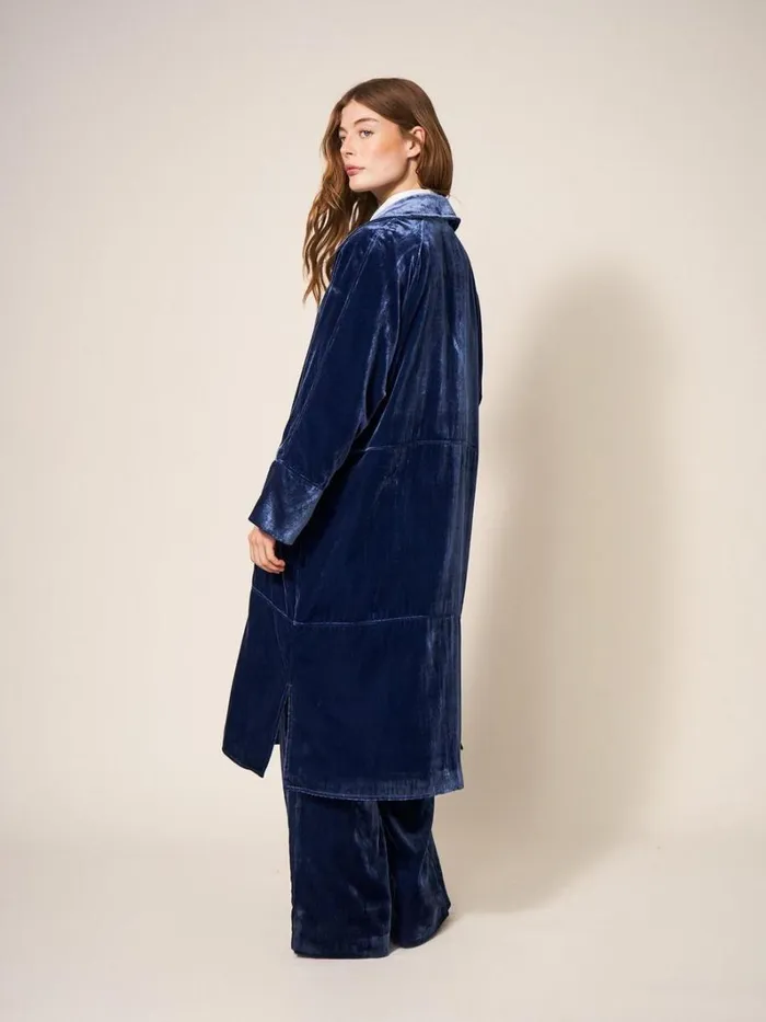 White Stuff COATS and JACKETS Velvet Duster Smart Coat Deep Blue 8211 Women White Stuff COATS and JACKETS Velvet Duster Smart Coat Deep Blue 8211 Women