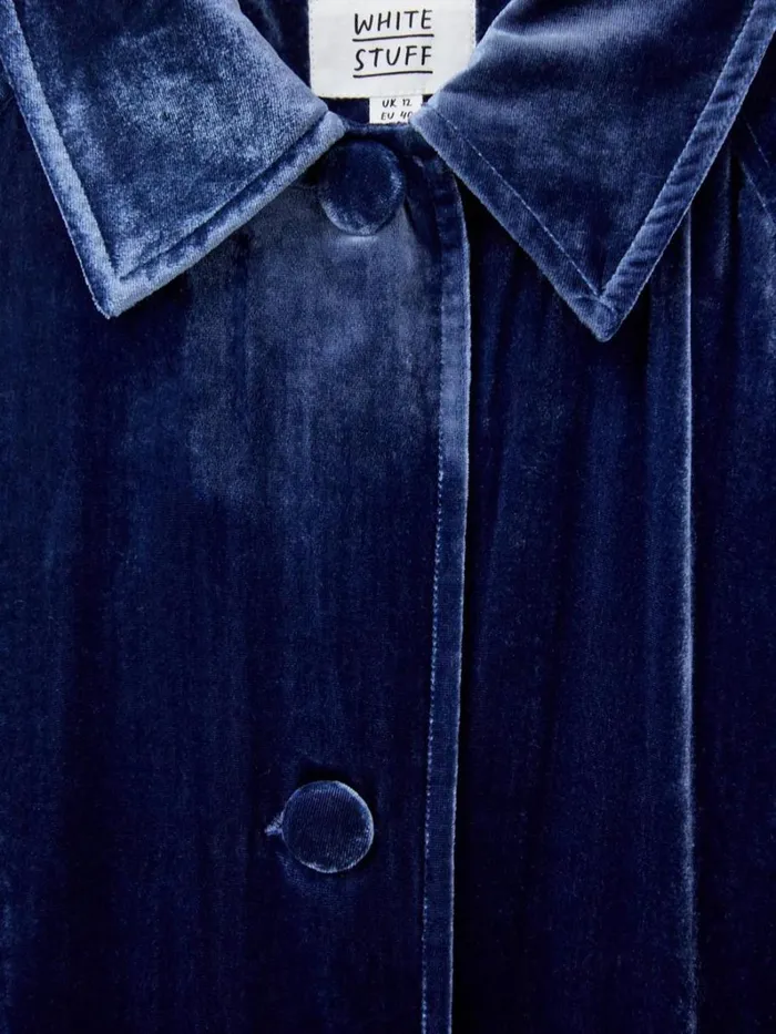 White Stuff COATS and JACKETS Velvet Duster Smart Coat Deep Blue 8211 Women White Stuff COATS and JACKETS Velvet Duster Smart Coat Deep Blue 8211 Women