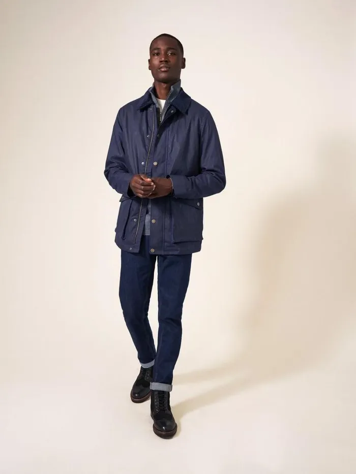 White Stuff COATS and JACKETS Waxed Jacket Dark Navy 8211 Men White Stuff COATS and JACKETS Waxed Jacket Dark Navy 8211 Men