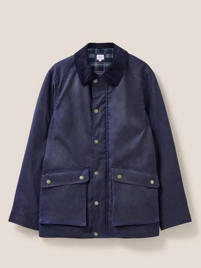 White Stuff COATS and JACKETS Waxed Jacket Dark Navy 8211 Men White Stuff COATS and JACKETS Waxed Jacket Dark Navy 8211 Men