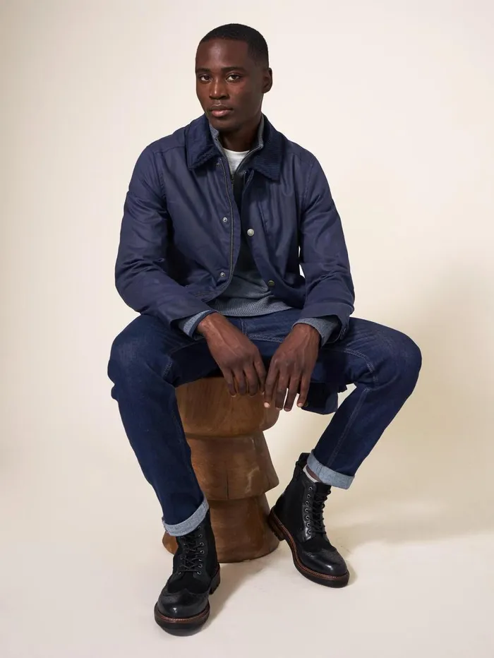 White Stuff COATS and JACKETS Waxed Jacket Dark Navy 8211 Men White Stuff COATS and JACKETS Waxed Jacket Dark Navy 8211 Men