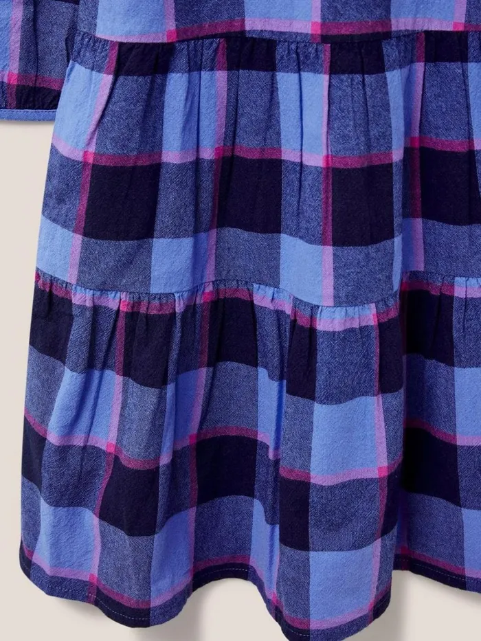 White Stuff DRESSES and SKIRTS Chloe Check Dress Blue Multi 8211 Kids