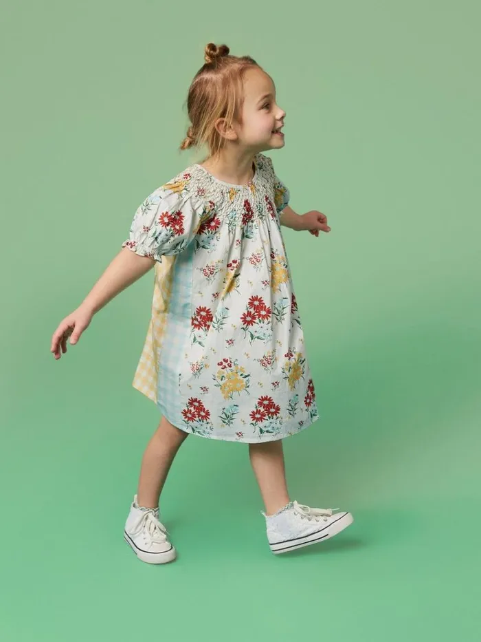 White Stuff DRESSES and SKIRTS Jasmine Dress Ivory Multi 8211 Kids