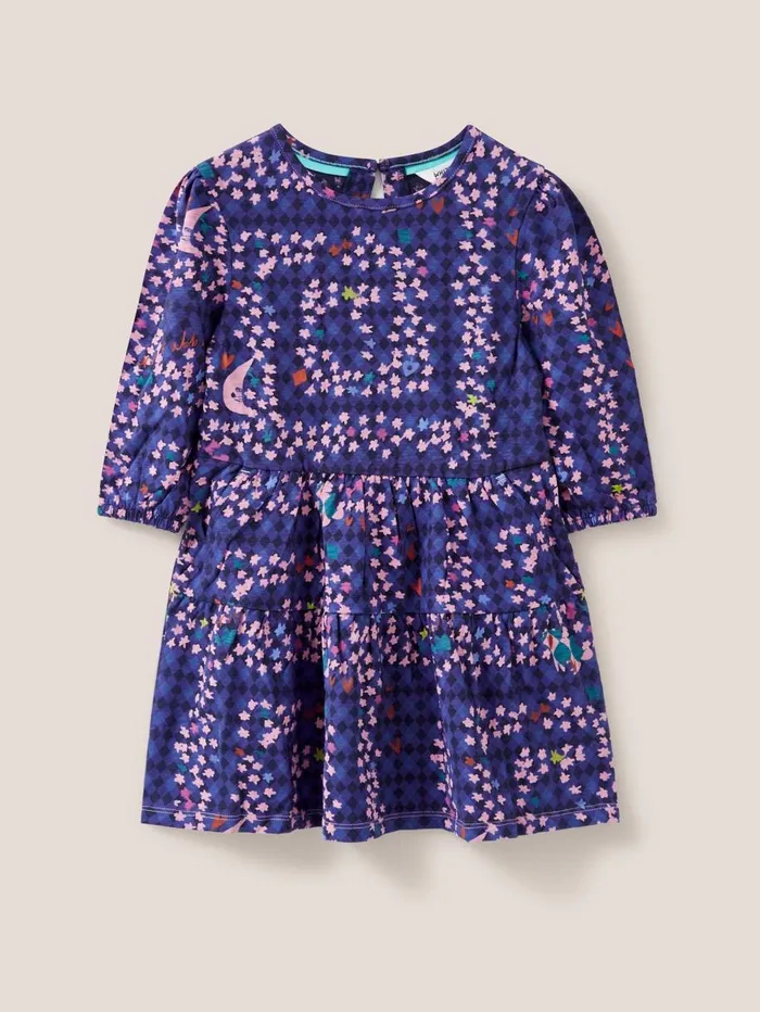 White Stuff DRESSES and SKIRTS Maze Printed Jersey Dress Navy Print 8211 Kids White Stuff DRESSES and SKIRTS Maze Printed Jersey Dress Navy Print 8211 Kids