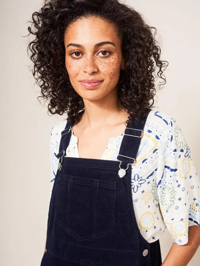 White Stuff DRESSES Emmie Organic Cord Midi Pinafore Dark Navy 8211 Women White Stuff DRESSES Emmie Organic Cord Midi Pinafore Dark Navy 8211 Women