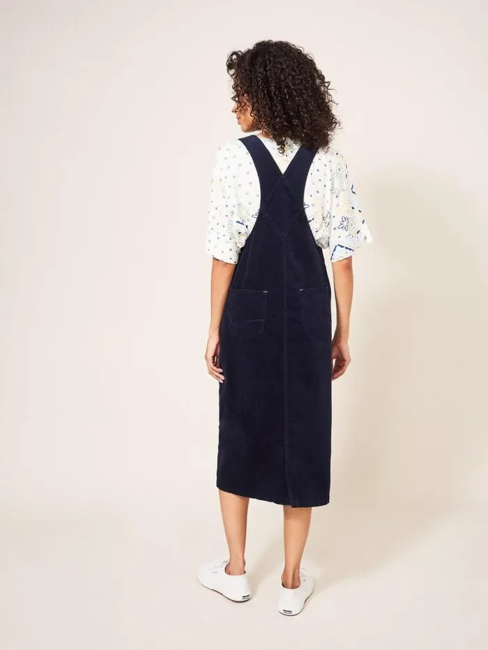 White Stuff DRESSES Emmie Organic Cord Midi Pinafore Dark Navy 8211 Women White Stuff DRESSES Emmie Organic Cord Midi Pinafore Dark Navy 8211 Women