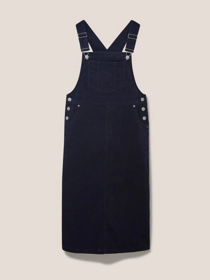 White Stuff DRESSES Emmie Organic Cord Midi Pinafore Dark Navy 8211 Women White Stuff DRESSES Emmie Organic Cord Midi Pinafore Dark Navy 8211 Women