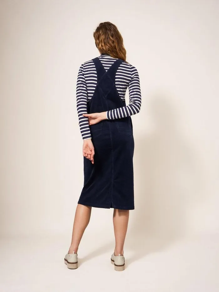 White Stuff DRESSES Emmie Organic Cord Pinafore Dark Navy 8211 Women White Stuff DRESSES Emmie Organic Cord Pinafore Dark Navy 8211 Women