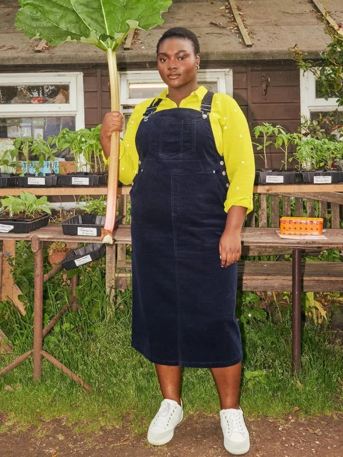 White Stuff DRESSES Emmie Organic Cord Pinafore Dark Navy 8211 Women White Stuff DRESSES Emmie Organic Cord Pinafore Dark Navy 8211 Women