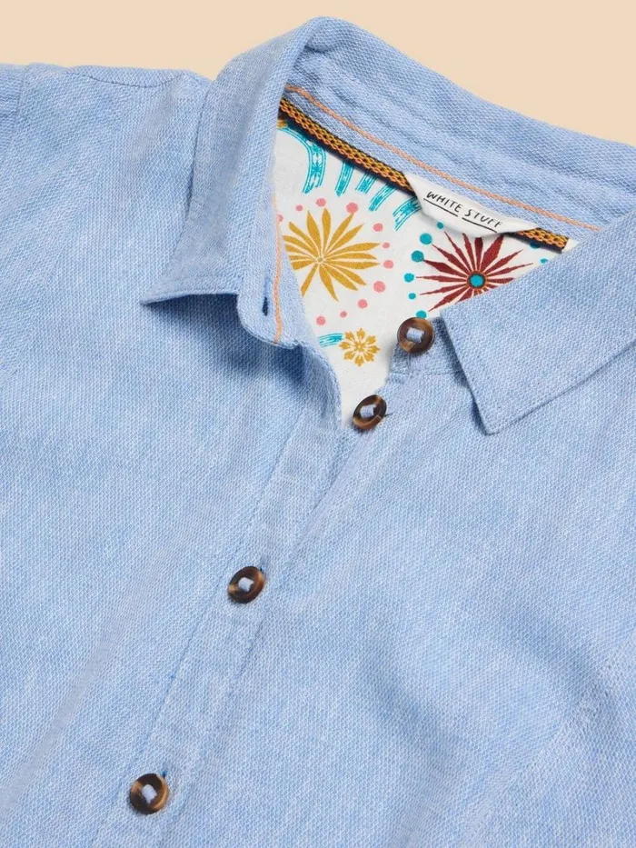 White Stuff DRESSES Hayden Linen Blend Shirt Dress Chambray Blue 8211 Women White Stuff DRESSES Hayden Linen Blend Shirt Dress Chambray Blue 8211 Women