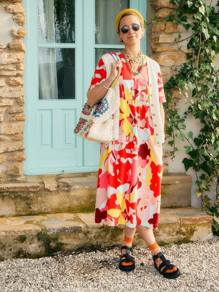 White Stuff DRESSES Jamie Linen Blend Dress Orange Print 8211 Women White Stuff DRESSES Jamie Linen Blend Dress Orange Print 8211 Women