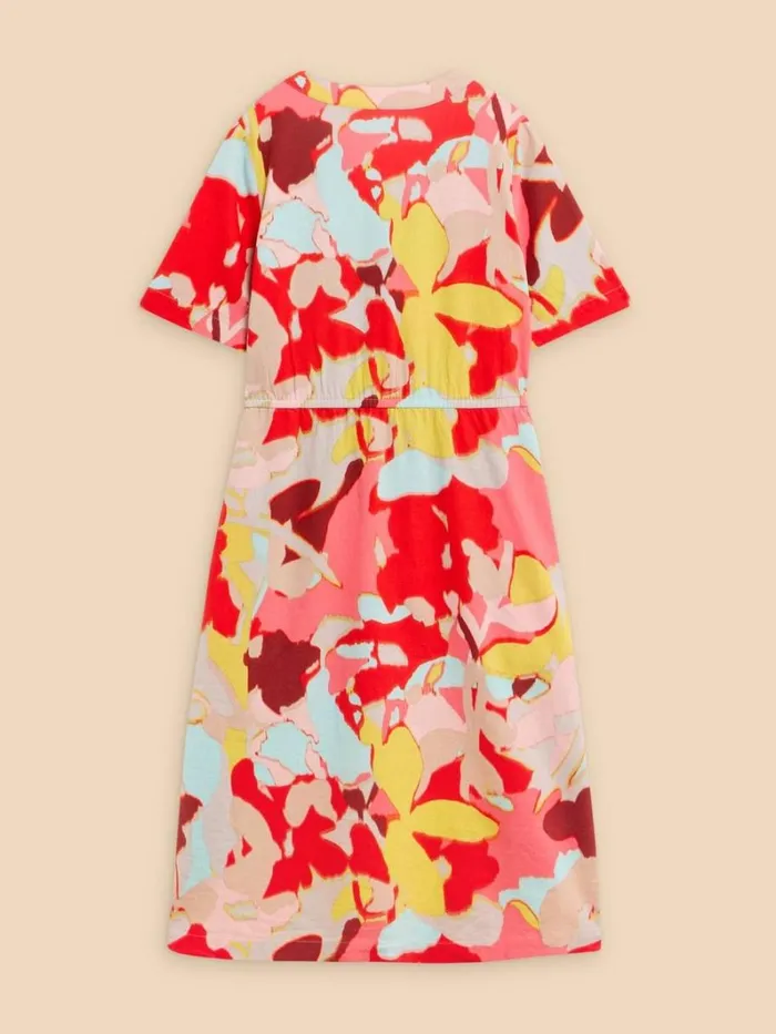 White Stuff DRESSES Jamie Linen Blend Dress Orange Print 8211 Women White Stuff DRESSES Jamie Linen Blend Dress Orange Print 8211 Women