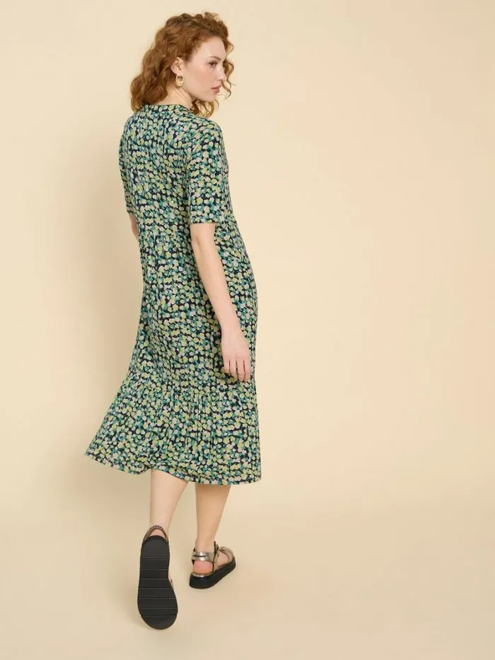 White Stuff DRESSES Naya Jersey Printed Tiered Dress Navy Print 8211 Women White Stuff DRESSES Naya Jersey Printed Tiered Dress Navy Print 8211 Women