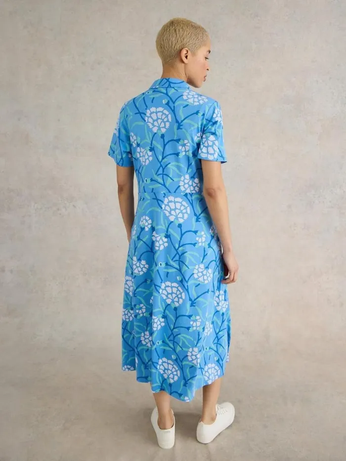 White Stuff DRESSES Rua Jersey Print Midi Dress Blue Multi 8211 Women White Stuff DRESSES Rua Jersey Print Midi Dress Blue Multi 8211 Women